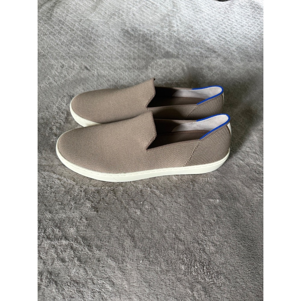 Rothys The Sneaker Sand Tan Knit Slip On Shoes Womens 9.5 Eco Friendly 008-162